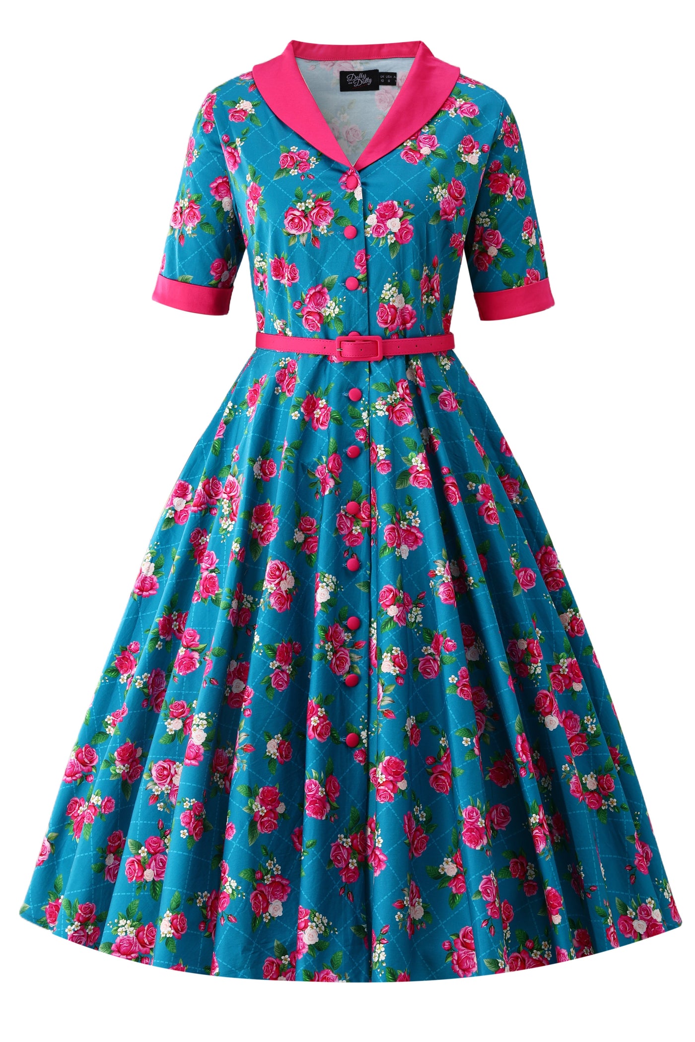 Mollie Rose Full Circle Shirt Dress In Blue