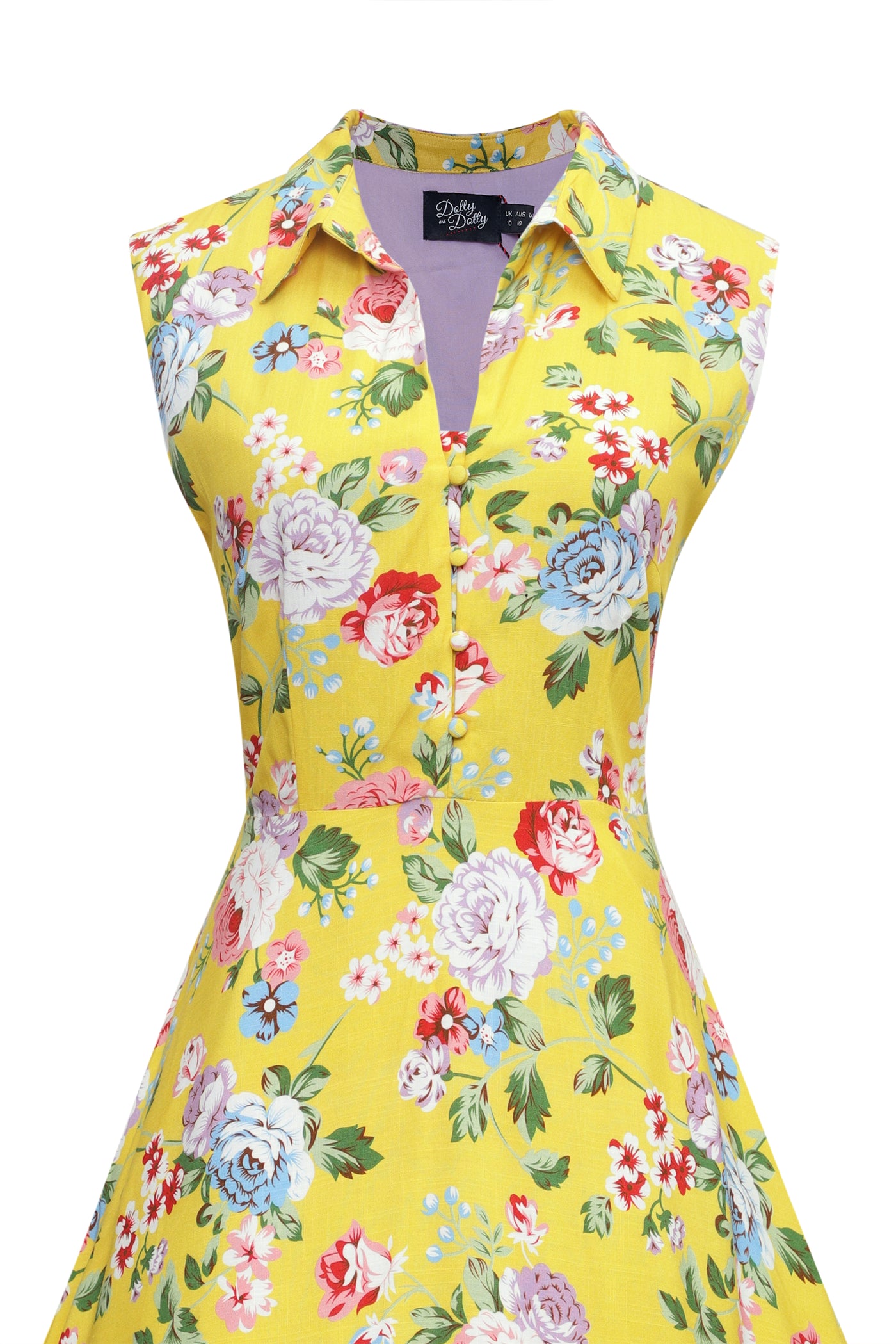 Poppy Yellow Floral Shirt Dress
