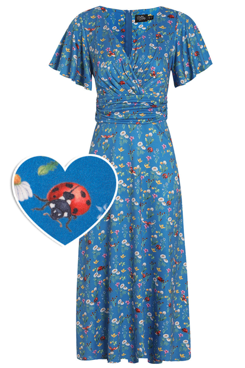 Donna Crossover Bust Blue Ladybug Casual Women&
