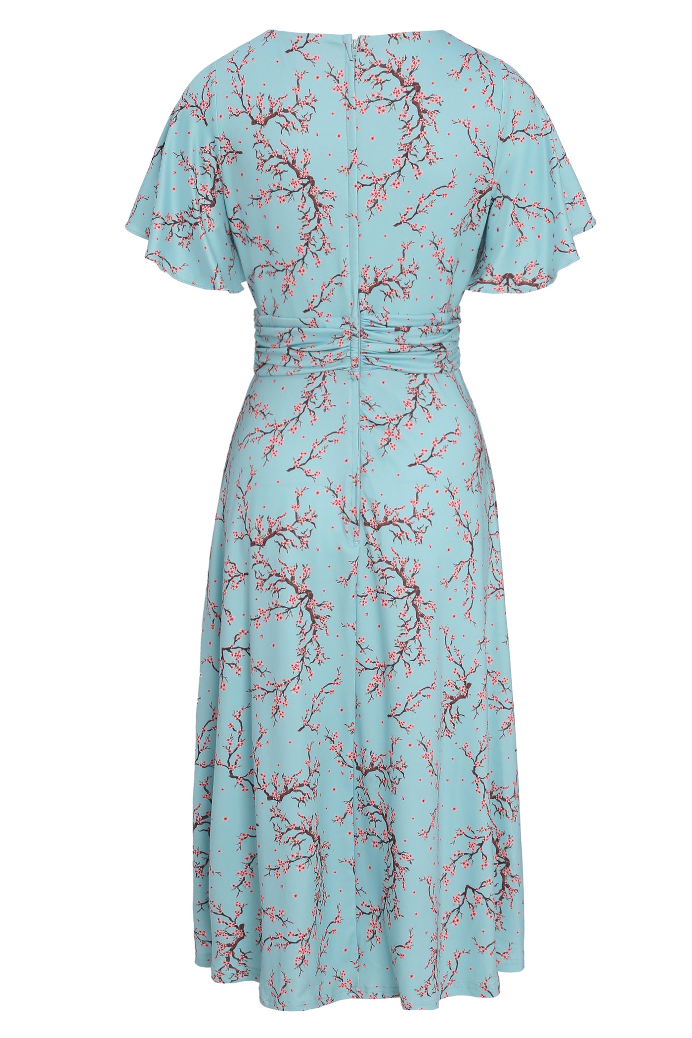 Donna Blue Cherry Blossom Tea Dress