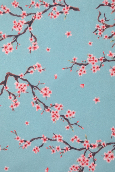 Donna Blue Cherry Blossom Tea Dress
