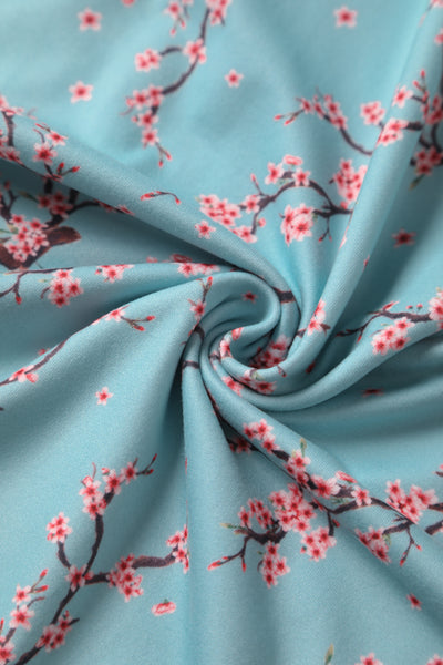 Donna Blue Cherry Blossom Tea Dress