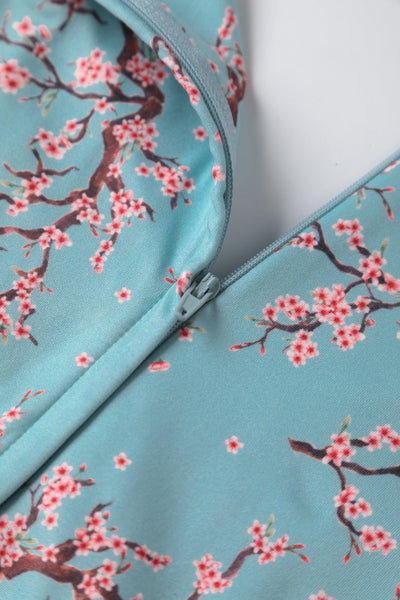 Donna Blue Cherry Blossom Tea Dress