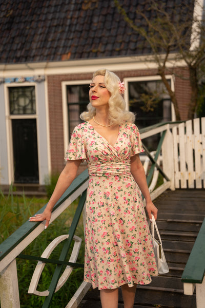 Donna Pink Rose A Line Dress