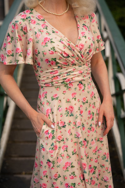Donna Pink Rose A Line Dress