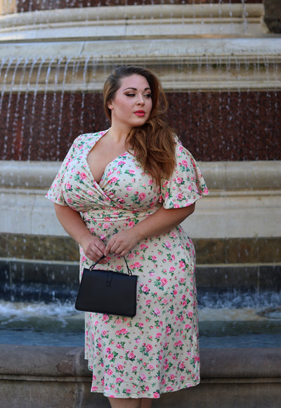 Donna Pink Rose A Line Dress