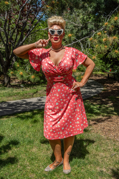Donna Coral Heart Casual Dress