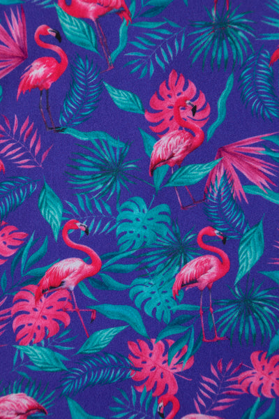 Donna Flamingo Purple Crossover Bust Dress