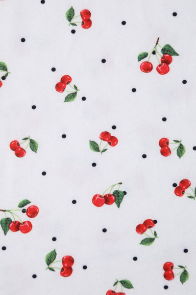 EU STOCK Donna Cherry White Crossover Bust Dress