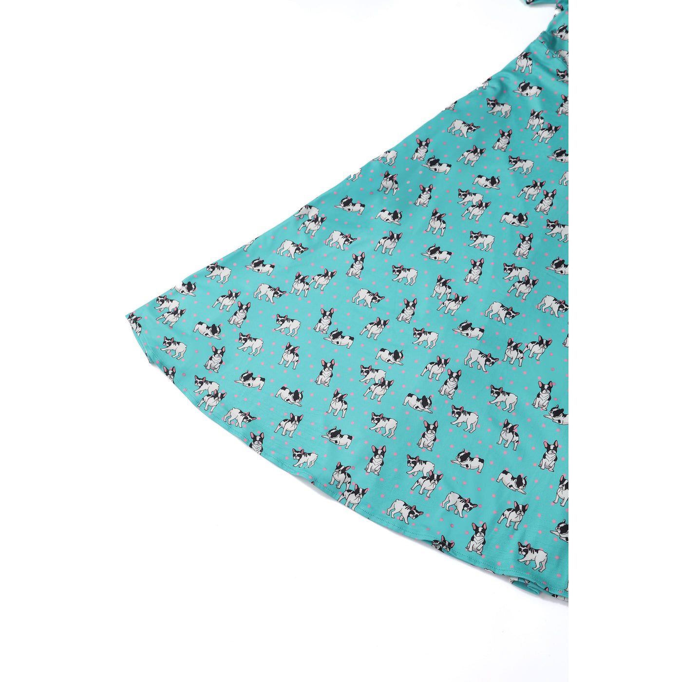 Patricia V-Neckline Green Frenchie Short Sleeved Dress