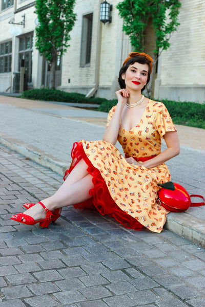 EU STOCK Palma Apple Pie Short Sleeved Dress