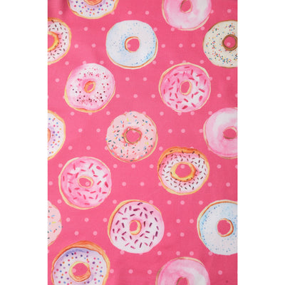 Patricia V-Neckline Pink Dress in Donut Print