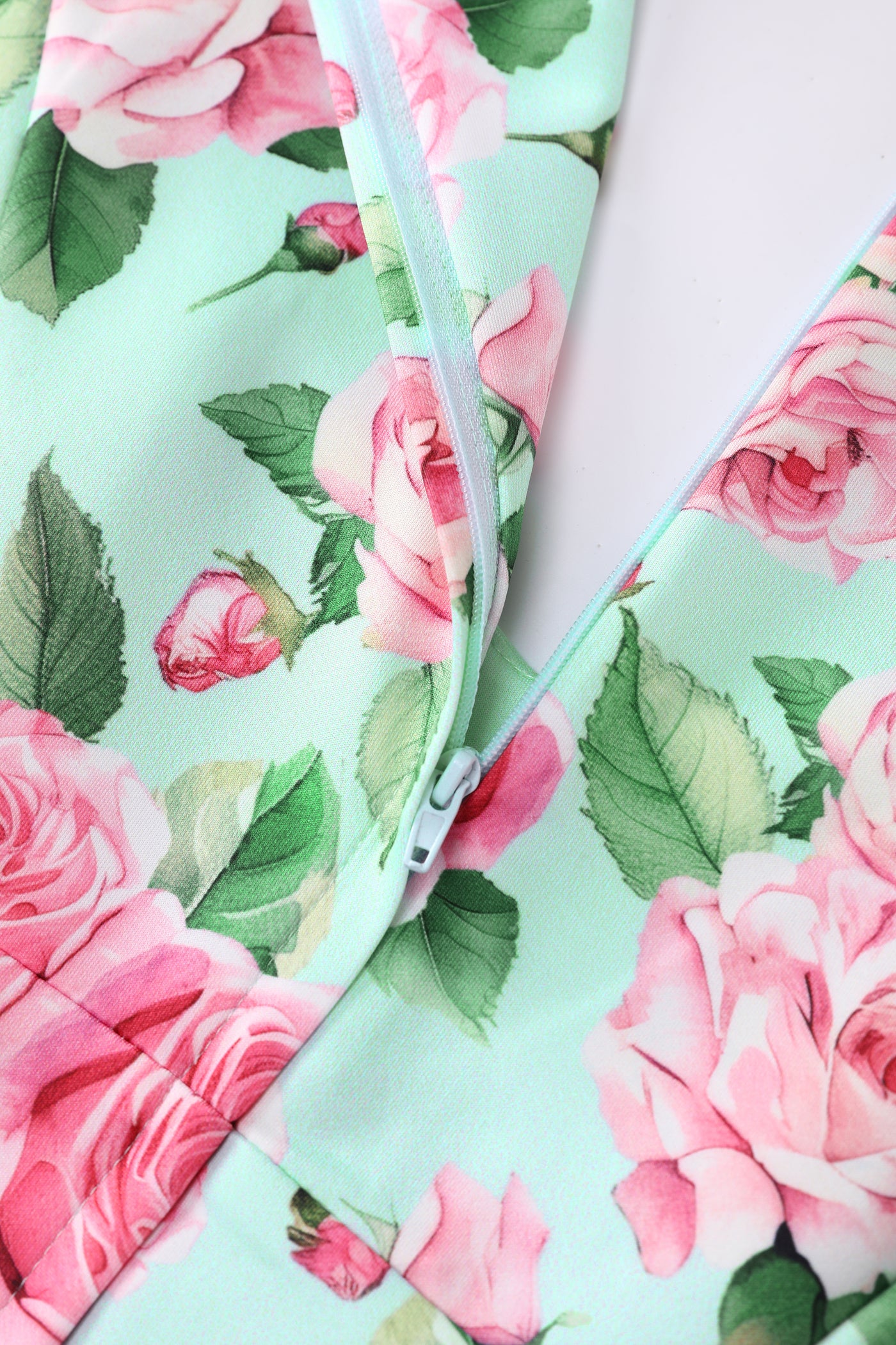 Scarlette Pink Rose Midi Dress In Baby Blue