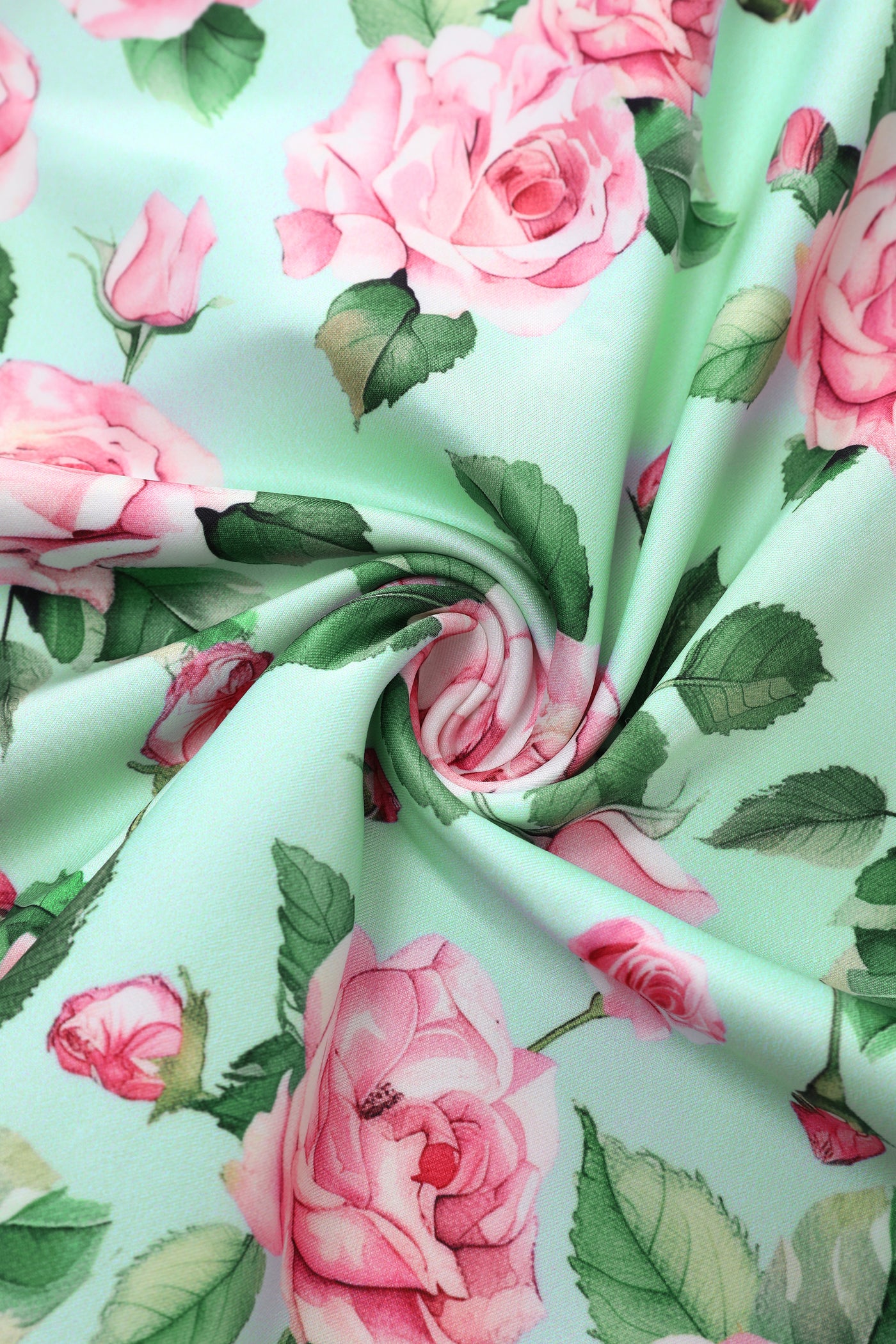 Scarlette Pink Rose Midi Dress In Baby Blue