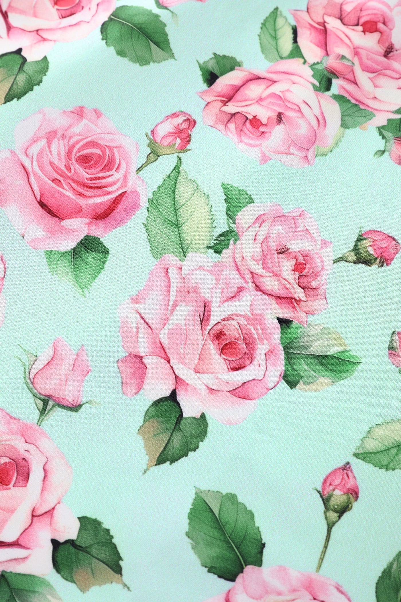 Scarlette Pink Rose Midi Dress In Baby Blue