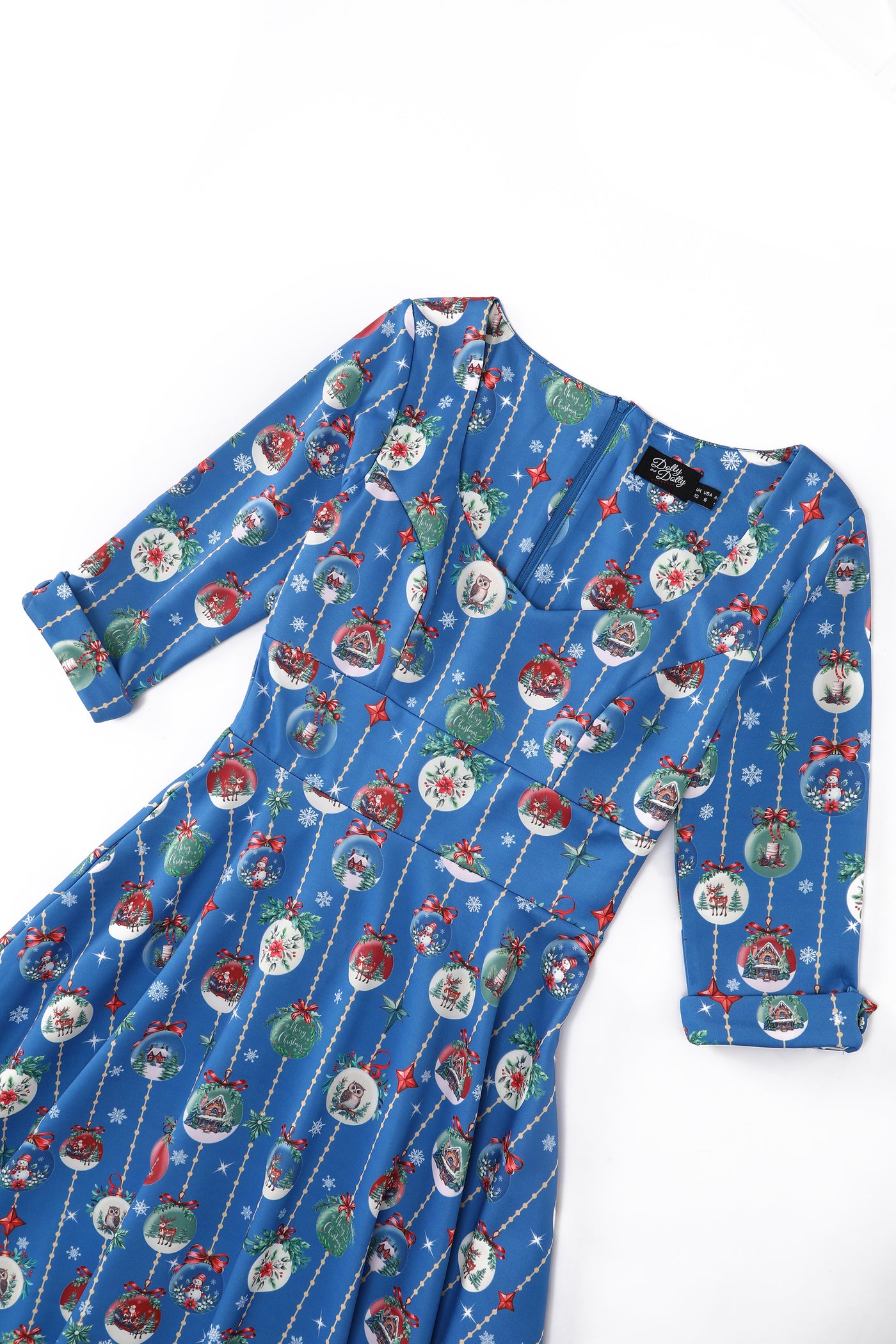 Scarlette Blue Bauble Christmas Swing Dress