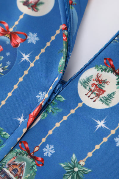 Scarlette Blue Bauble Christmas Swing Dress