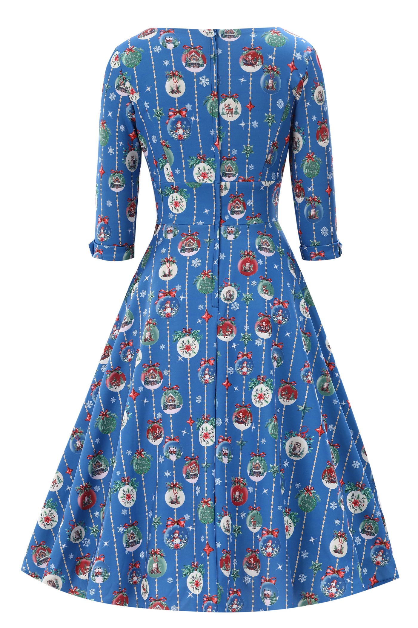Scarlette Blue Bauble Christmas Swing Dress
