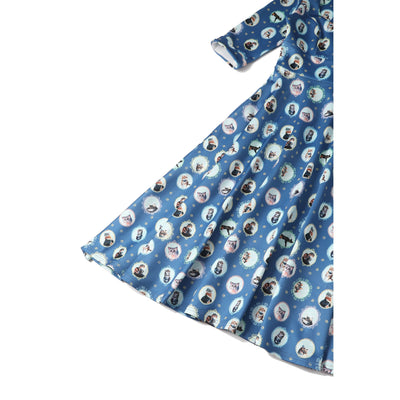 PRE ORDER Scarlette Blue Cat in the Mirror Long-Sleeved Stretchy Dress