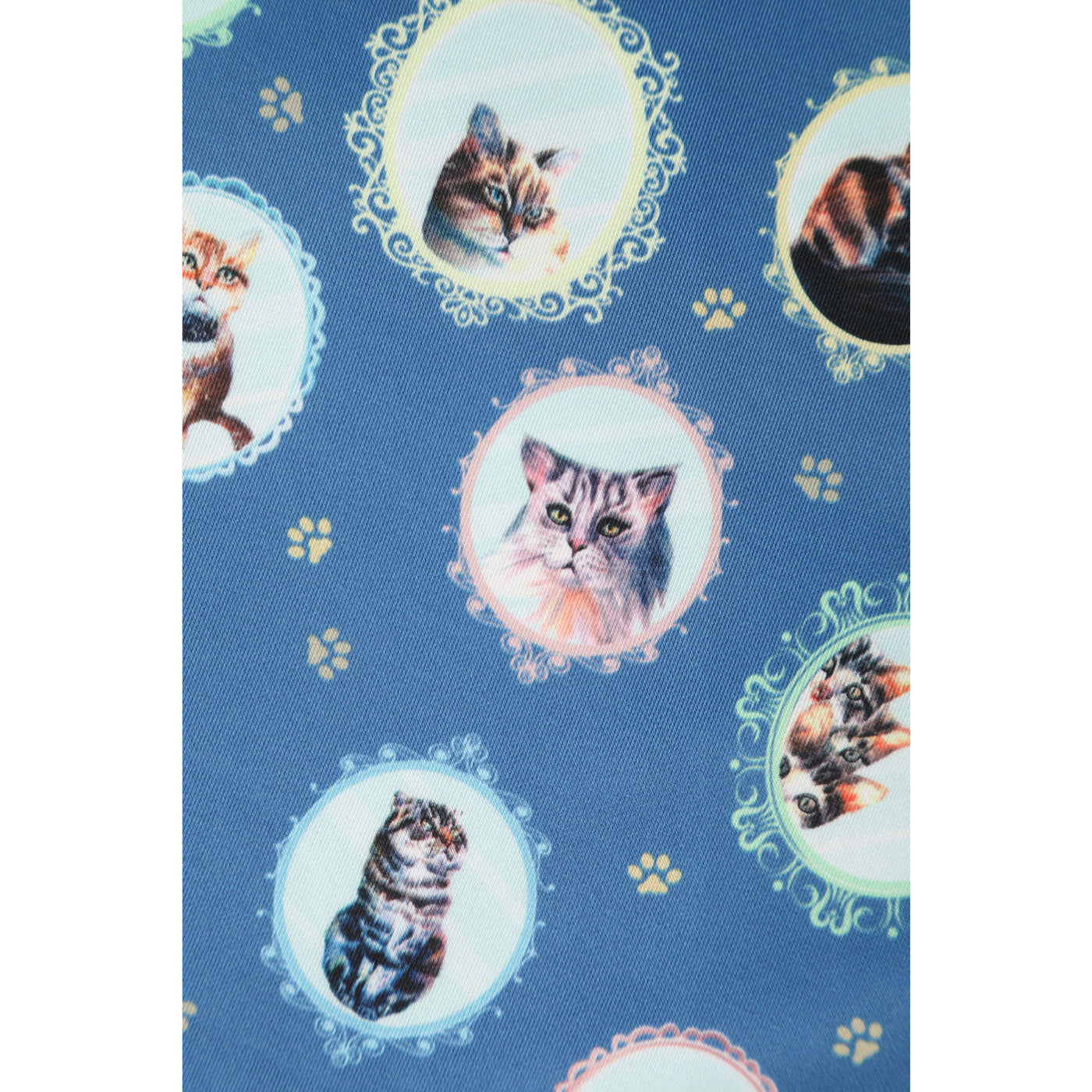 Scarlette Blue Cat in the Mirror Long-Sleeved Stretchy Dress
