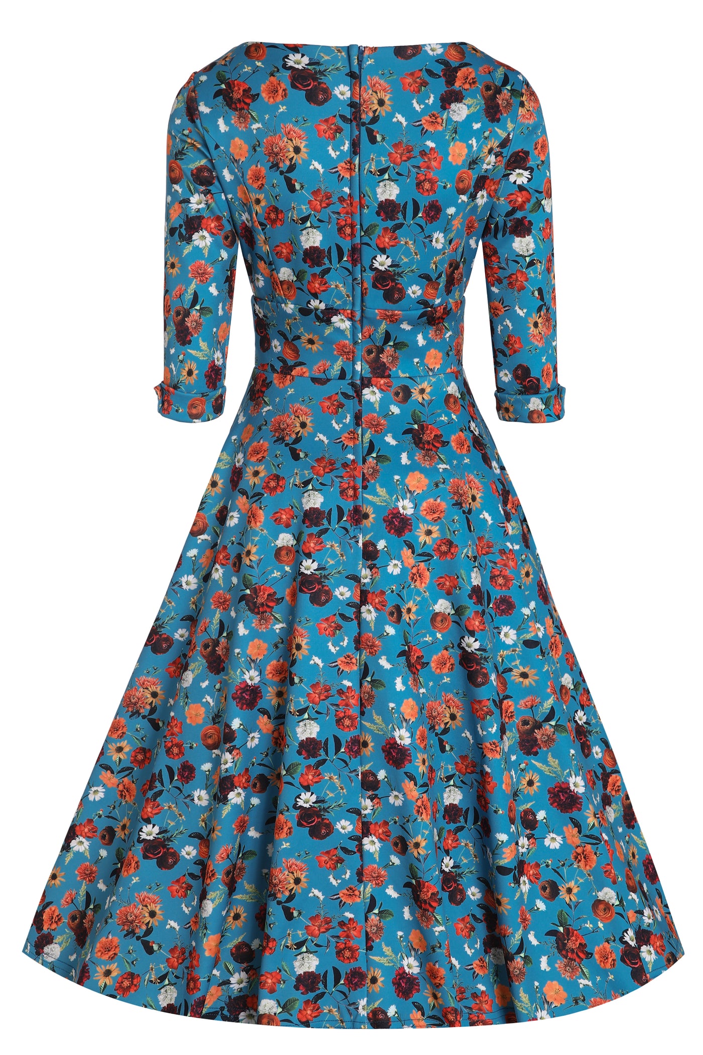 Scarlette Carnation Blue Midi Dress
