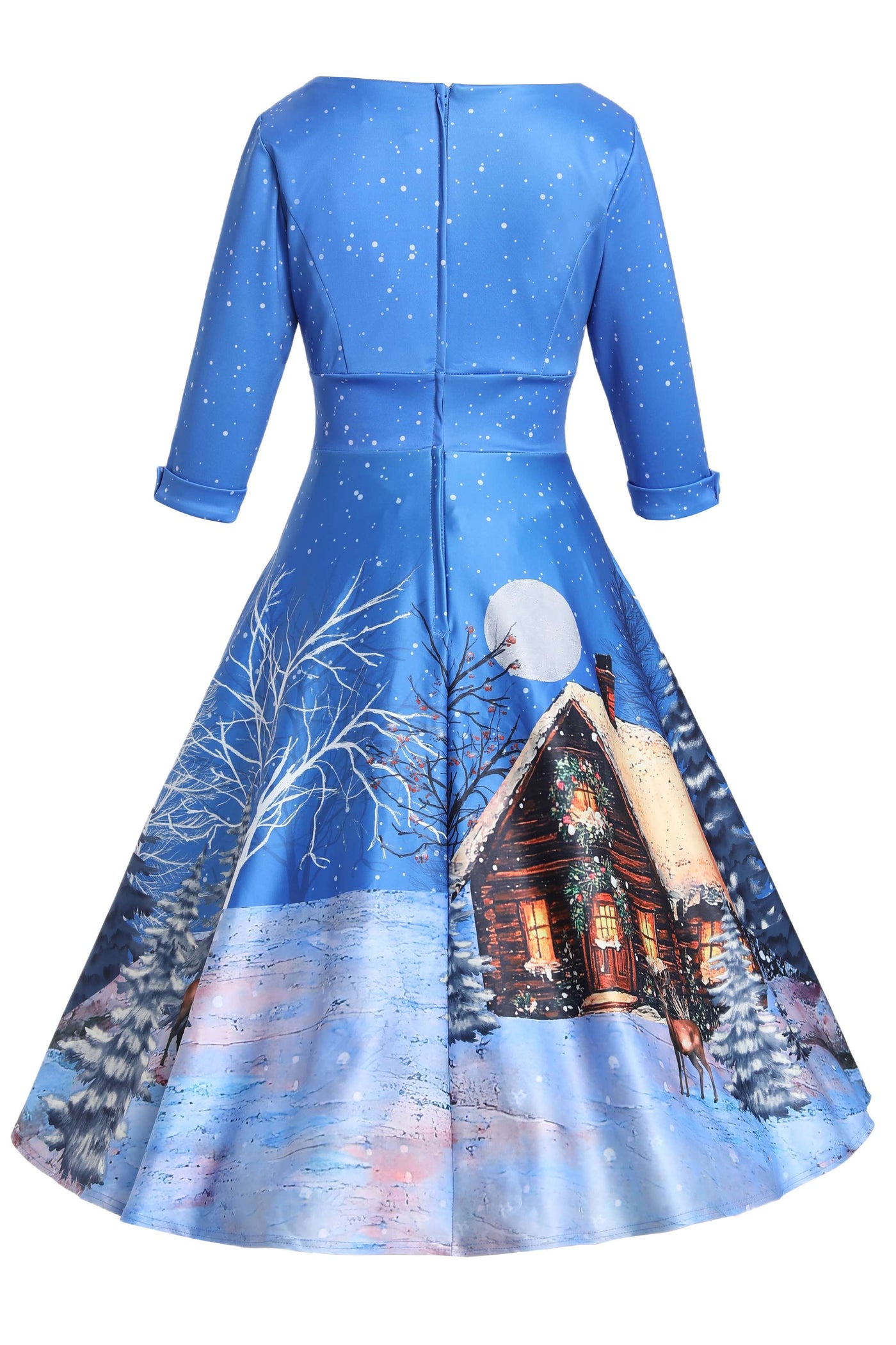 Scarlette Blue Reindeer Christmas Swing Dress