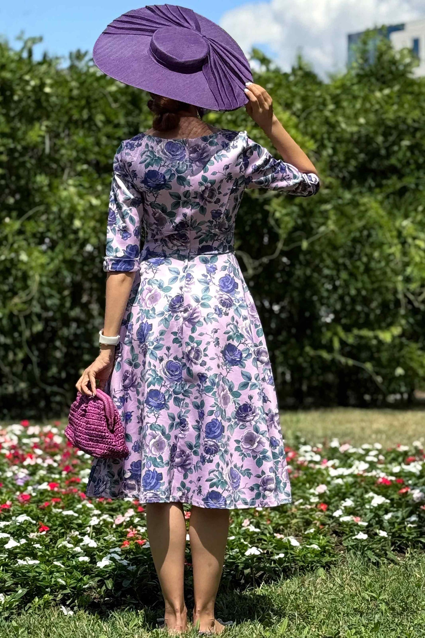 Scarlette Lilac Rose Midi Dress