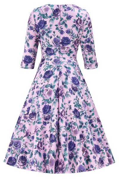 Scarlette Lilac Rose Midi Dress