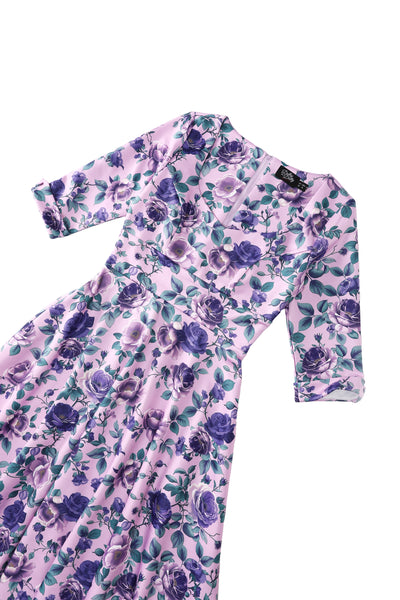 Scarlette Lilac Rose Midi Dress
