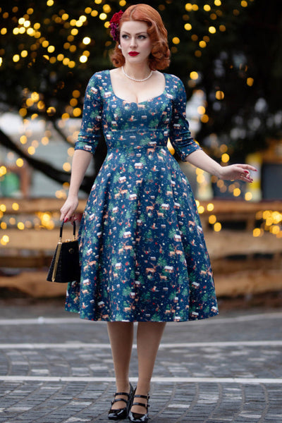 Scarlette Woodland Winter Cabin Dress