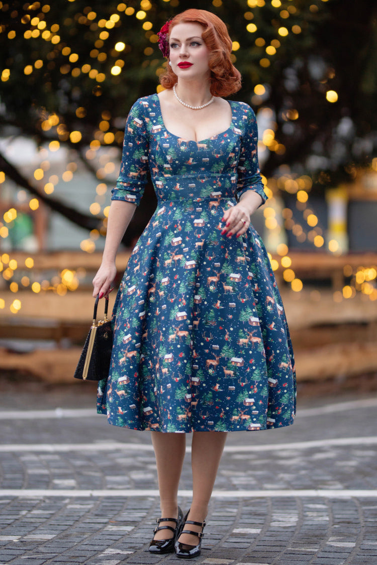 Scarlette Woodland Winter Cabin Dress