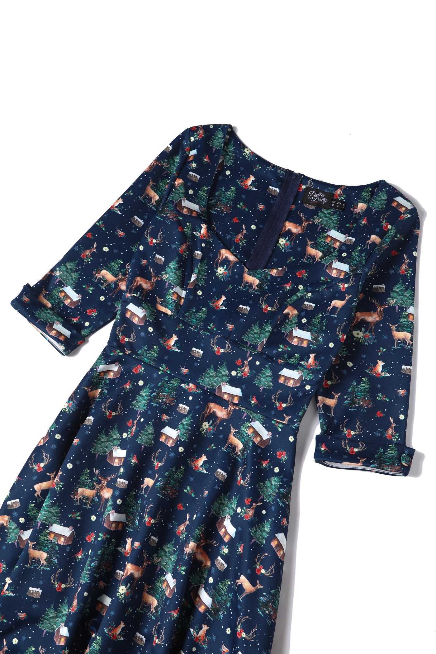 Scarlette Woodland Winter Cabin Dress