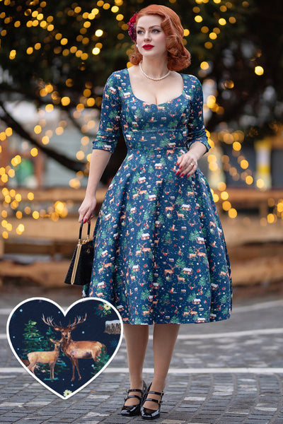 Scarlette Woodland Winter Cabin Dress