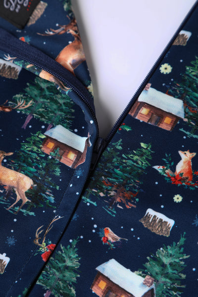 Scarlette Woodland Winter Cabin Dress