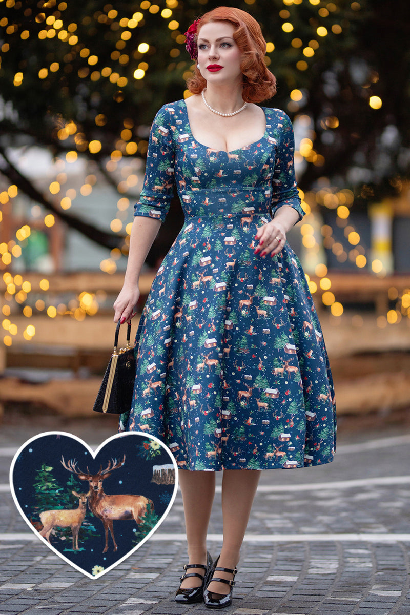 Scarlette Woodland Winter Cabin Dress