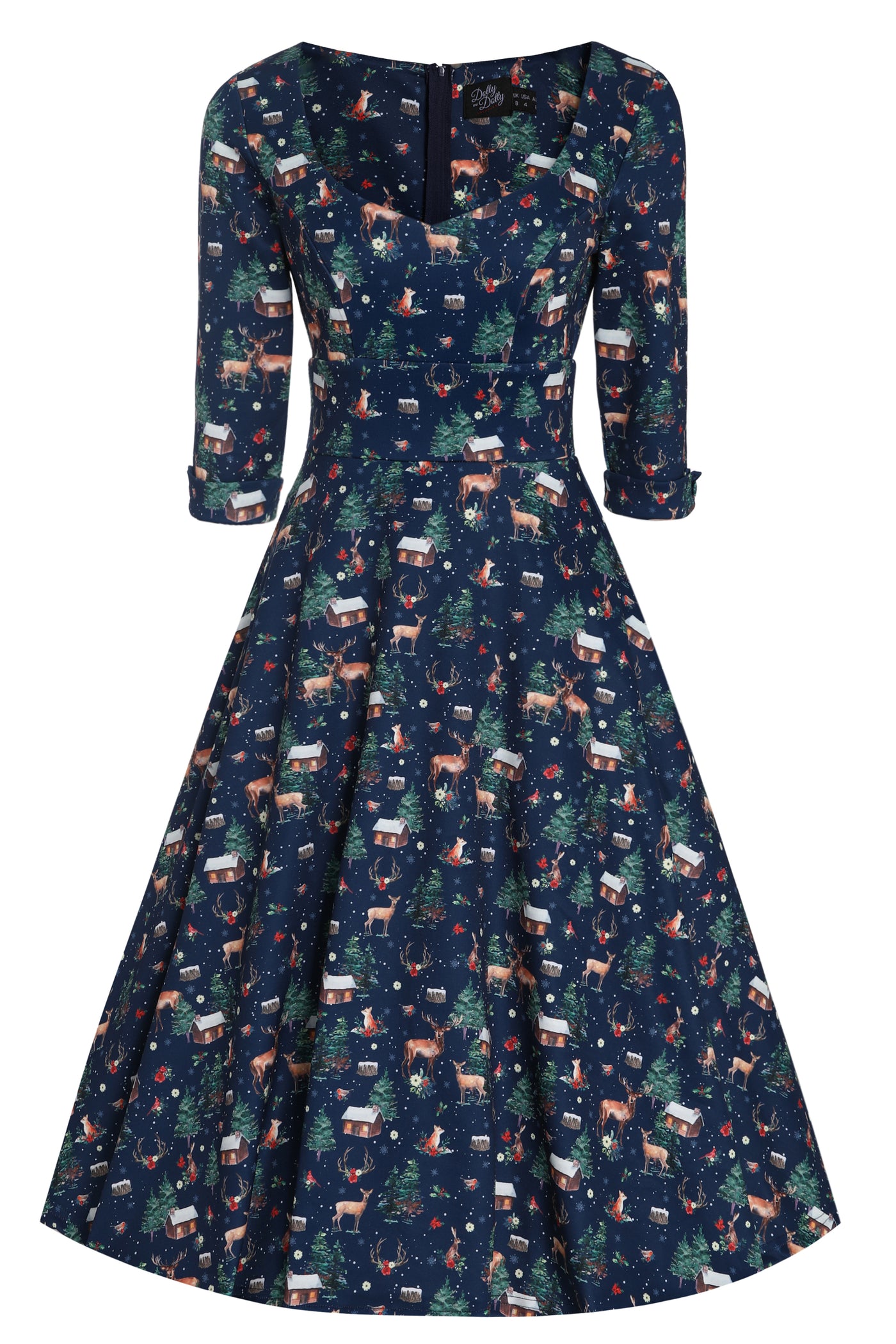 Scarlette Woodland Winter Cabin Dress