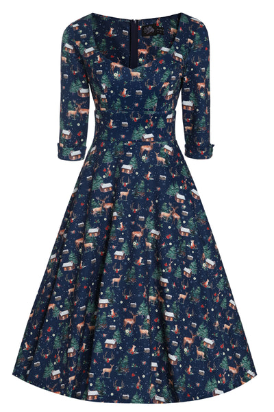 Scarlette Woodland Winter Cabin Dress