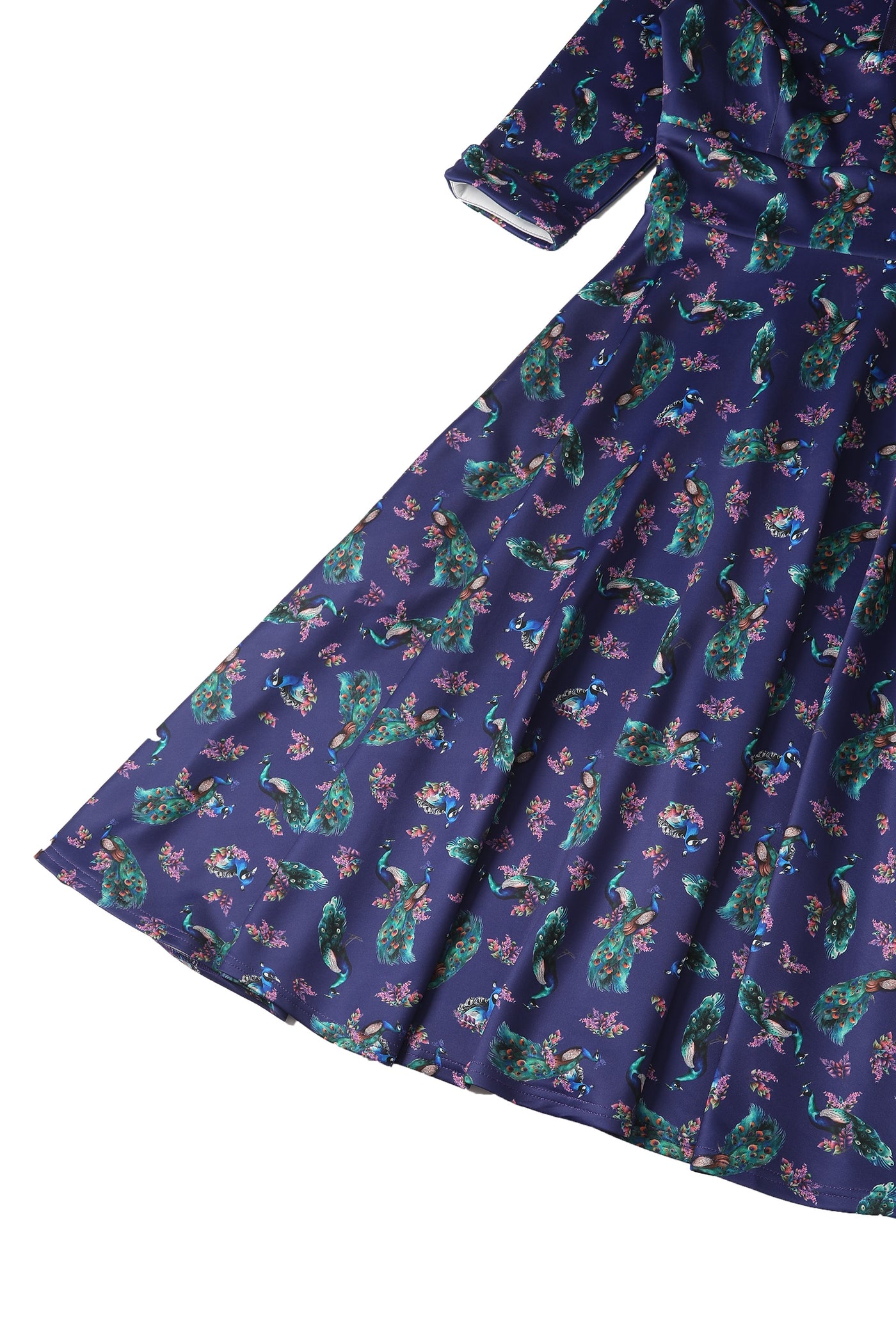 Scarlette Peacock in Purple Long-Sleeved Formal Dress