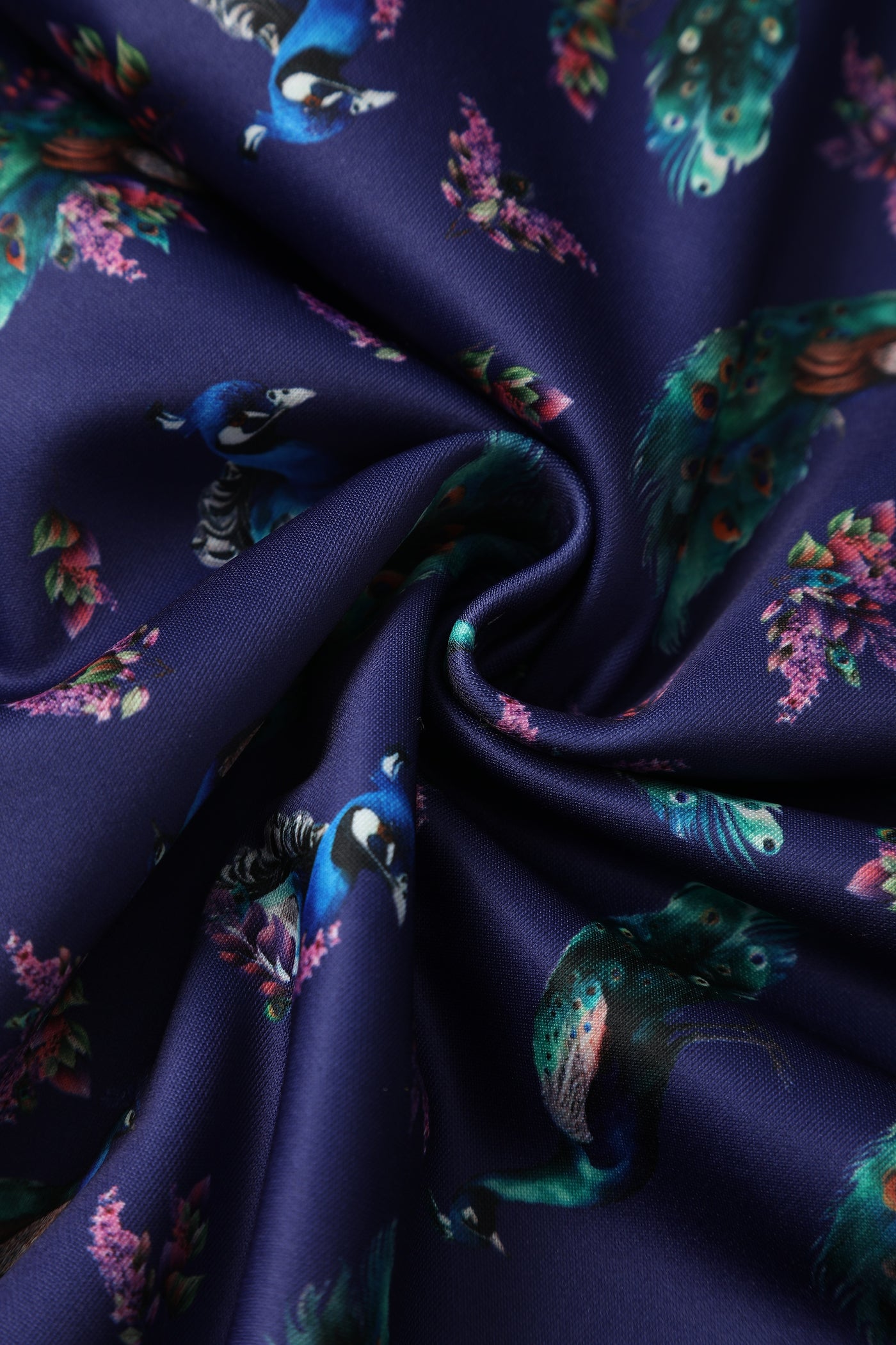 Scarlette Peacock in Purple Long-Sleeved Formal Dress