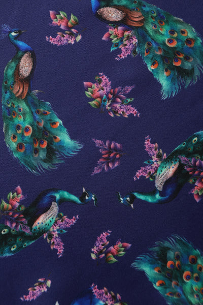 Scarlette Peacock in Purple Long-Sleeved Formal Dress