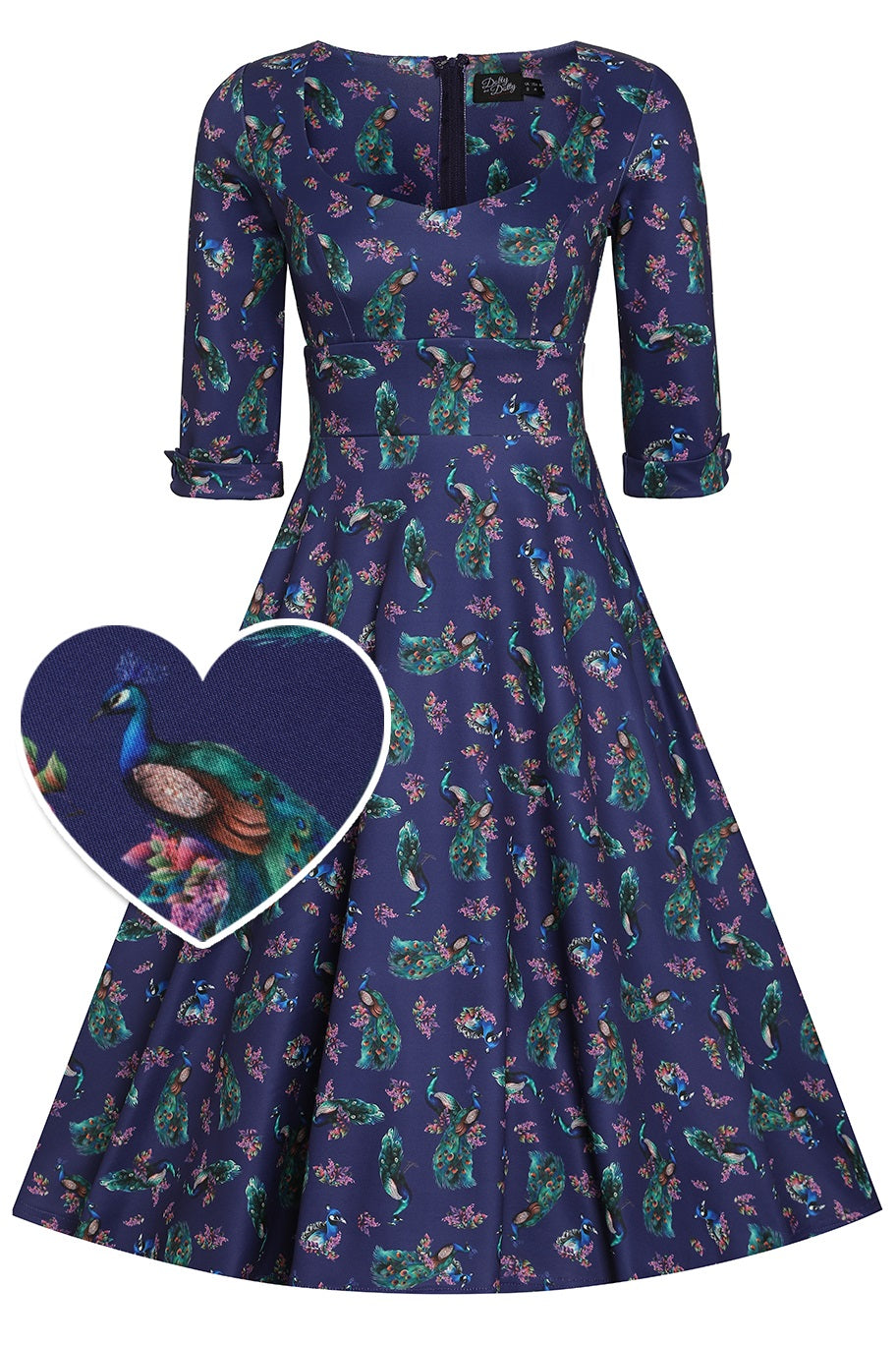 Scarlette Peacock in Purple Long-Sleeved Formal Dress