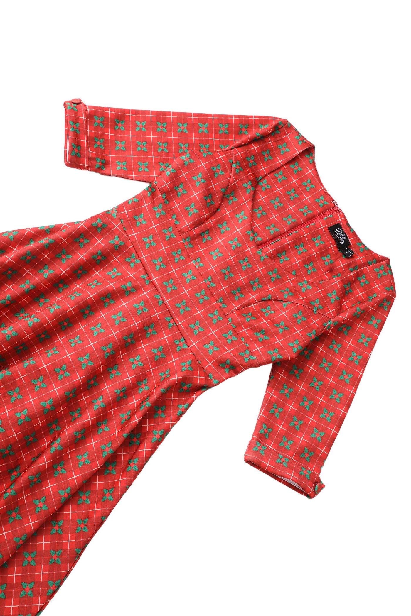 Scarlette Mistletoe Plaid Midi Dress