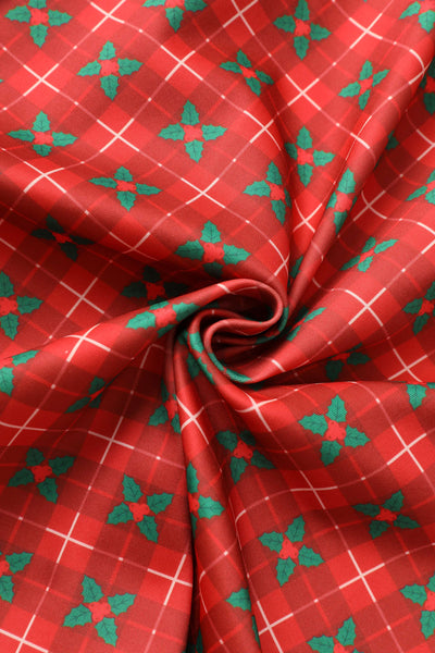 Scarlette Mistletoe Plaid Midi Dress