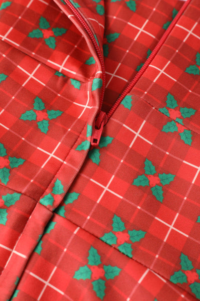 Scarlette Mistletoe Plaid Midi Dress