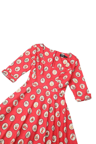 Scarlette Vintage Christmas Midi Dress