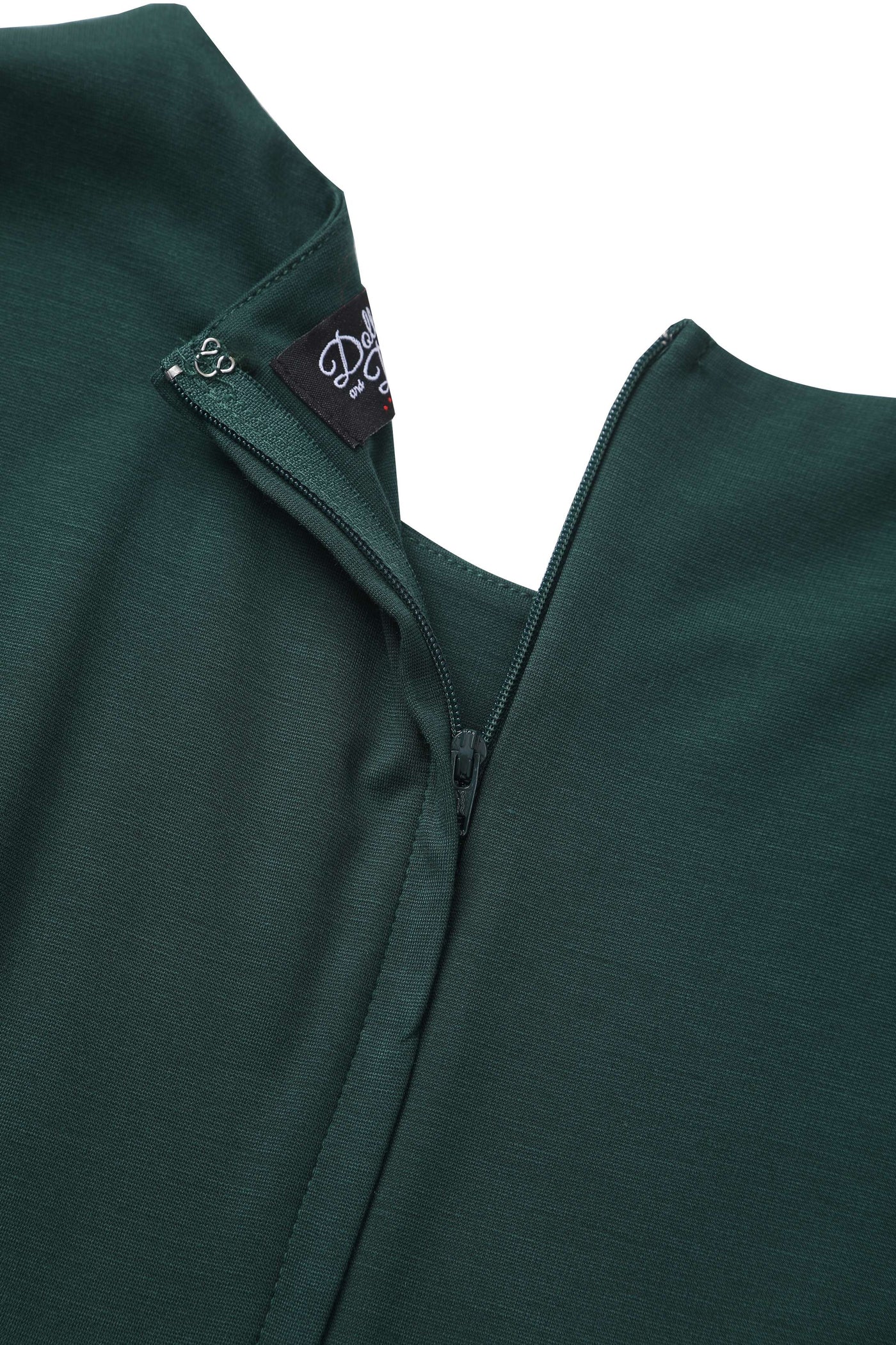 Beatrix Vintage Inspired Long Sleeves Dress in Green