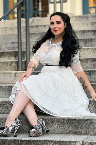 Madeline Polka Dot Mesh Bridal Dress