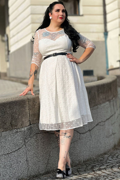 Madeline Polka Dot Mesh Bridal Dress