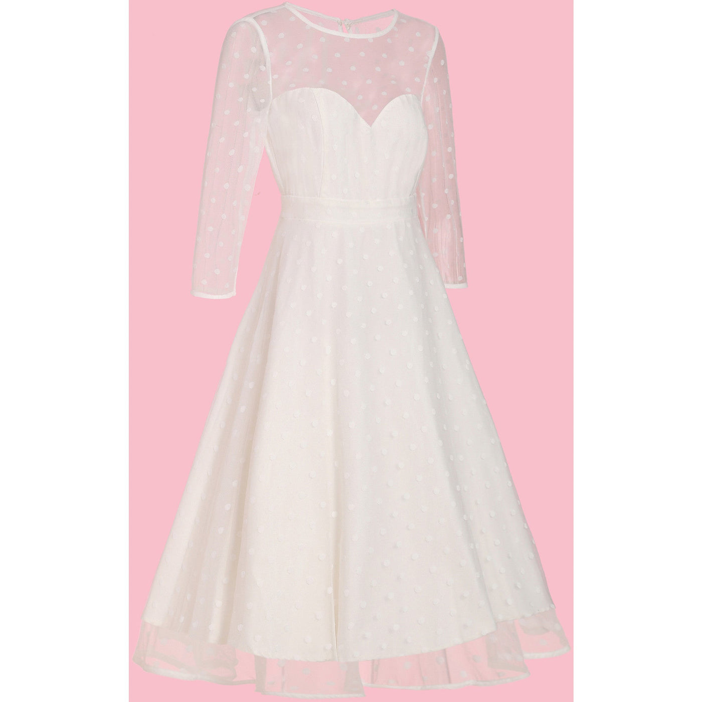 Madeline Polka Dot Mesh Bridal Dress