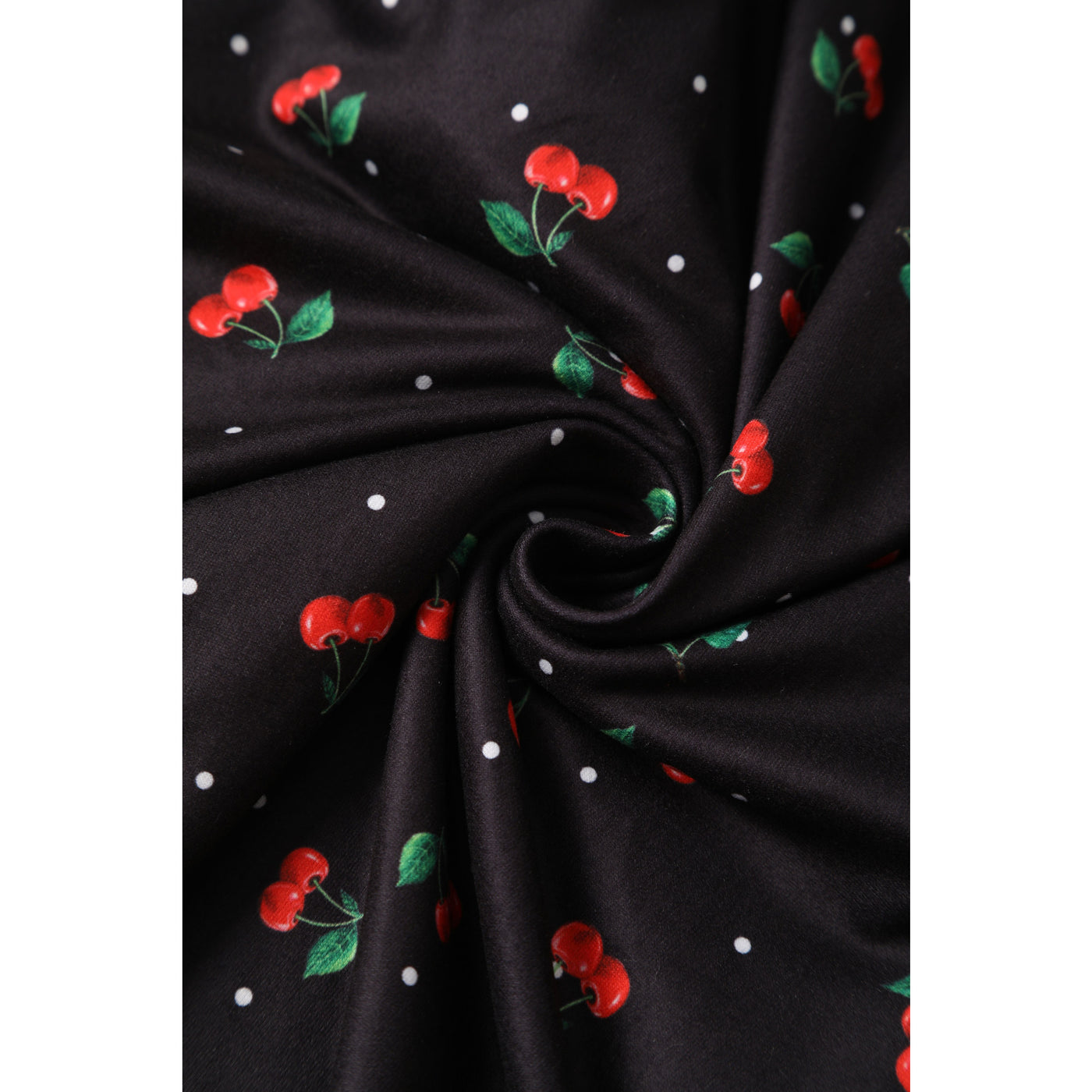 Matilda Black Cherry Print Knit Wrap Dress